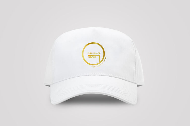 White baseball cap mock up template for your design on grey background