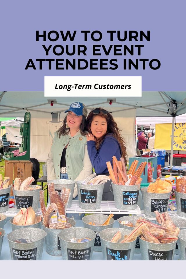 A vibrant in-person retail event where a small business owner connects with attendees to build relationships and drive long-term growth
